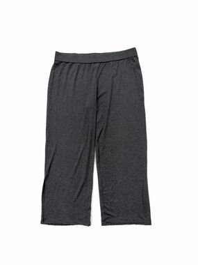 Eileen Fisher Women's Size XL Tencel Pull On Wide Leg Side Slit Pants Dark Gray